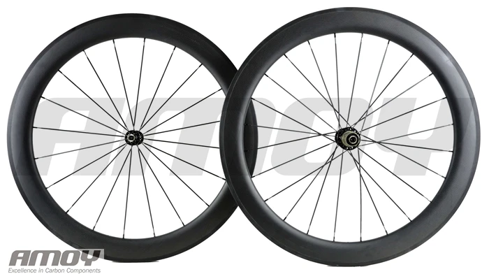 Sale Carbon Road Bike Wheel Straight Pull Hub 23mm Wider Tubular Clincher 700c Wheelset carbon wheels 3