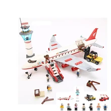 GUDI City Passenger Plane Airplane Action Model Building Block Set Brick 856pcs Classic Children Educational Toys Gifts