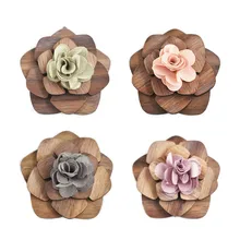 Ретро ручная работа деревянная брошь Высокое качество Американский черный орех дерево аксессуары галстук-бабочка ретро костюм платье брошь для вечеринки