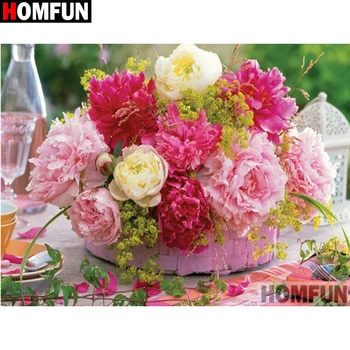 

HOMFUN Full Square/Round Drill 5D DIY Diamond Painting "Flower landscape" Embroidery Cross Stitch 5D Home Decor Gift A17891