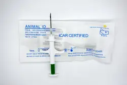 1,4*8 100 шт./лот FDX-B ISO11784/785 RFID Id инжектор Pet Стекло микрочипа теги шприц для животных чип свинья корова скот, лошади собаки