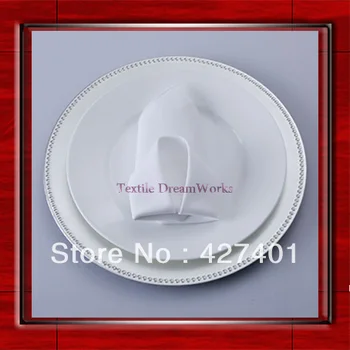 

High Quality 45x45cm White Polyester Plain Napkin / Table Napkin / Hotel Napkin / Dinner Napkin (Factory Direct Sale)