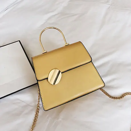 Роскошная сумка Nrand, модная новинка, высокое качество, женская дизайнерская сумка из искусственной кожи, с замком, на цепочке, сумка-тоут, на плечо, сумка-мессенджер - Цвет: yellow