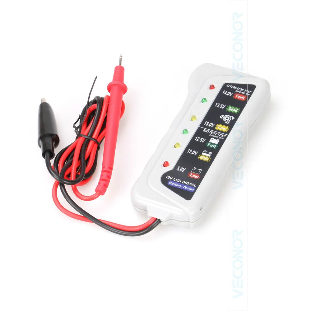 

TLXC 12V LED Digital Automotive Battery Tester Alternator Diagnostic Tools For Car Motorbike