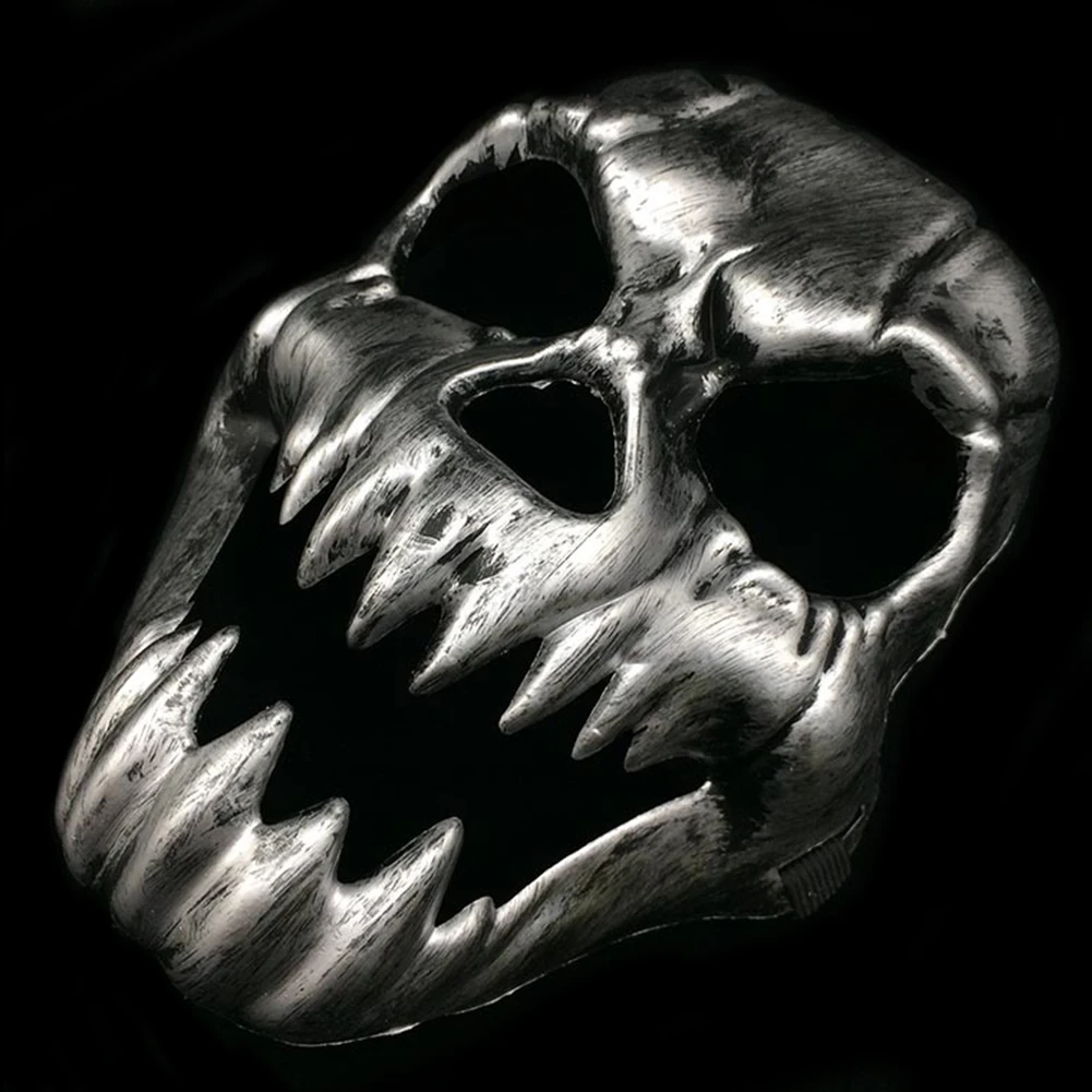 

Scary Ghost Skull Skeleton Party Antique Mask Hollow Mouth Eyes Full Face Mask Army Games for Halloween Cosplay Party Decor