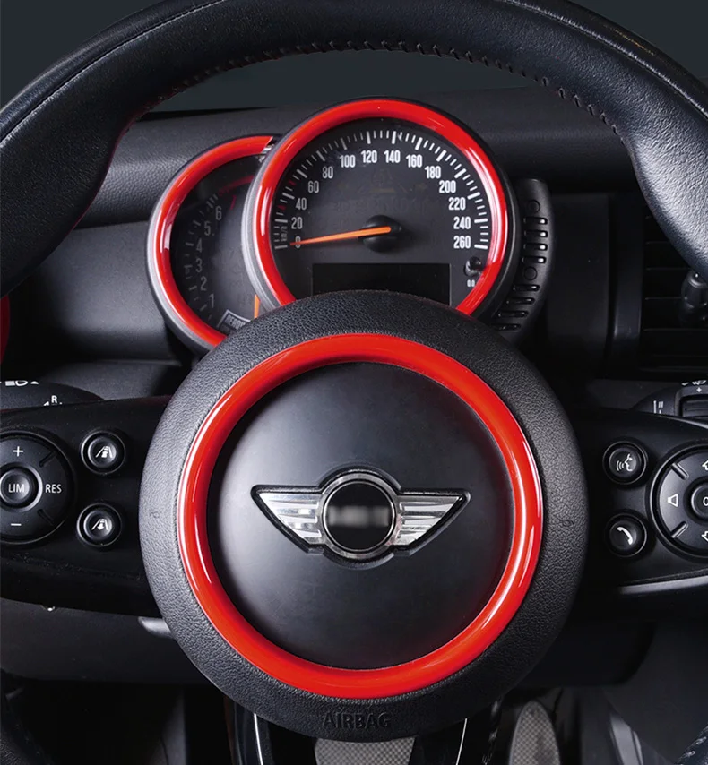 Automotive interior accessories steering wheel decoration cover sticker For BMW MINI COOPER F55 F56 F57 car styling accessories