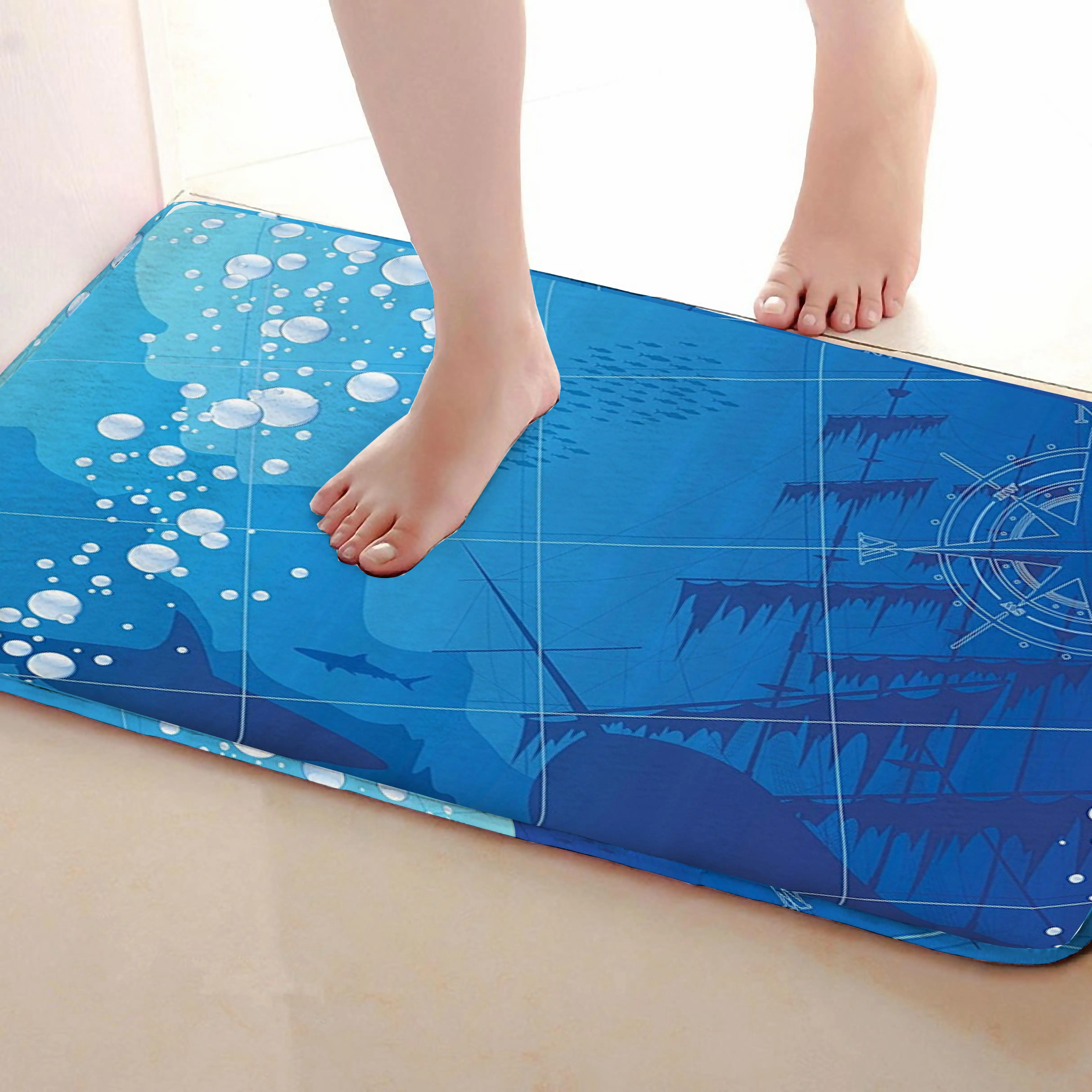 Коврики для улицы в морском стиле, забавные Противоскользящие коврики для ванной, дверные коврики, дверные коврики под входную дверь