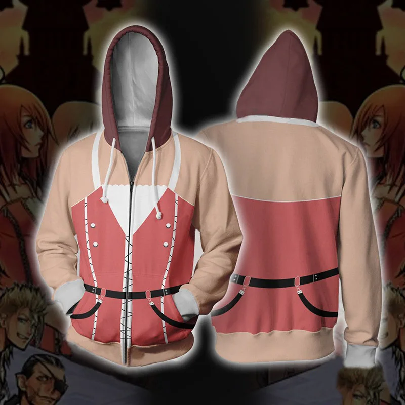 3D Zipper Hoodie Anime Kingdom Hearts Cosplay Sweatshirt Men's Hooded Hoodie Jacket clothing 6