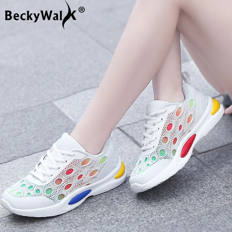 

Women Shoes 2019 New Casual Sneakers For Women Fashion Hollow Flats Platform Sneakers Spring White Black Ladies Shoes WSH3292