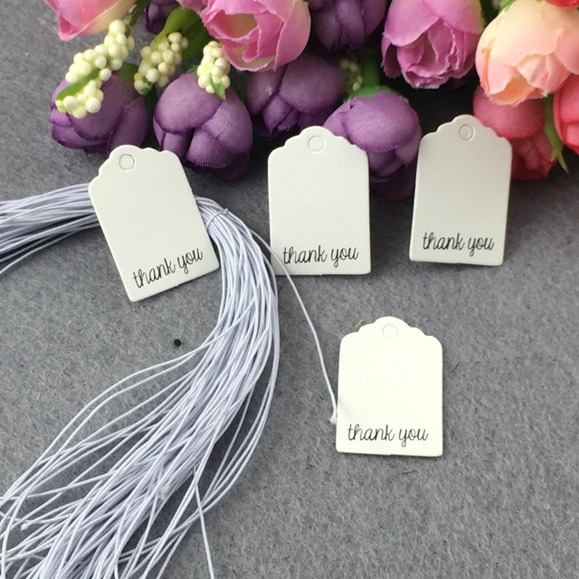 New Price Tag 100pcs Brown Kraft String Blanks Wedding Favour