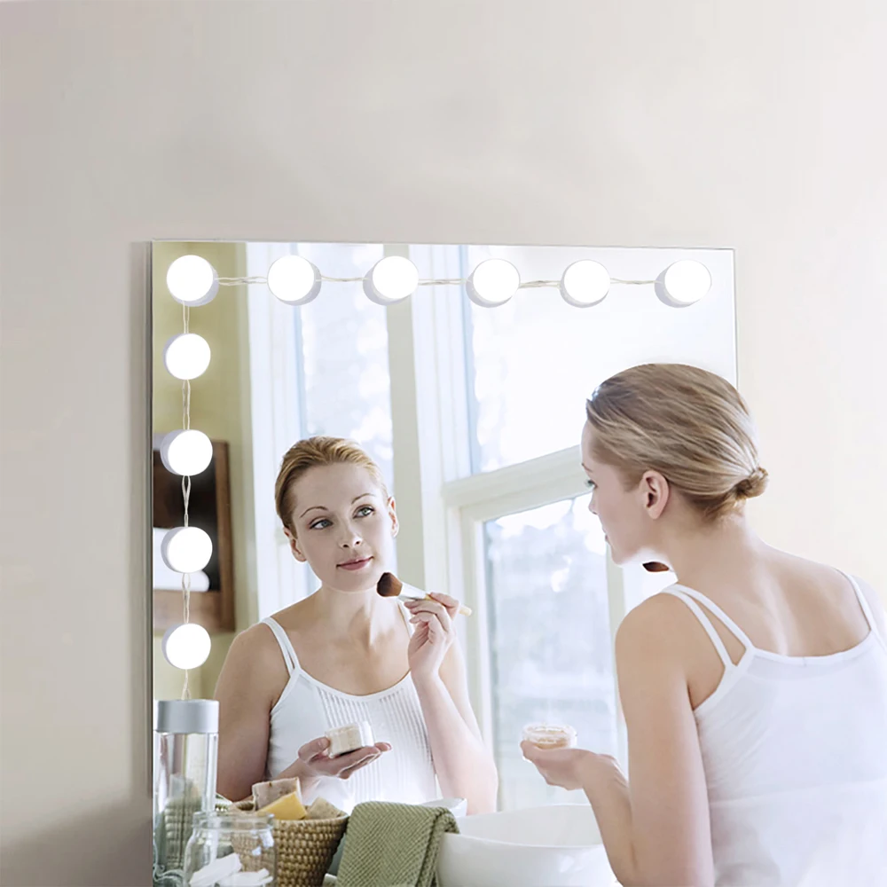 

Professional Studio Glow Make-Up Light Vanity Make Up Lighting Cordless Bright with 10 LED Bulbs LED Makeup Mirror Lights