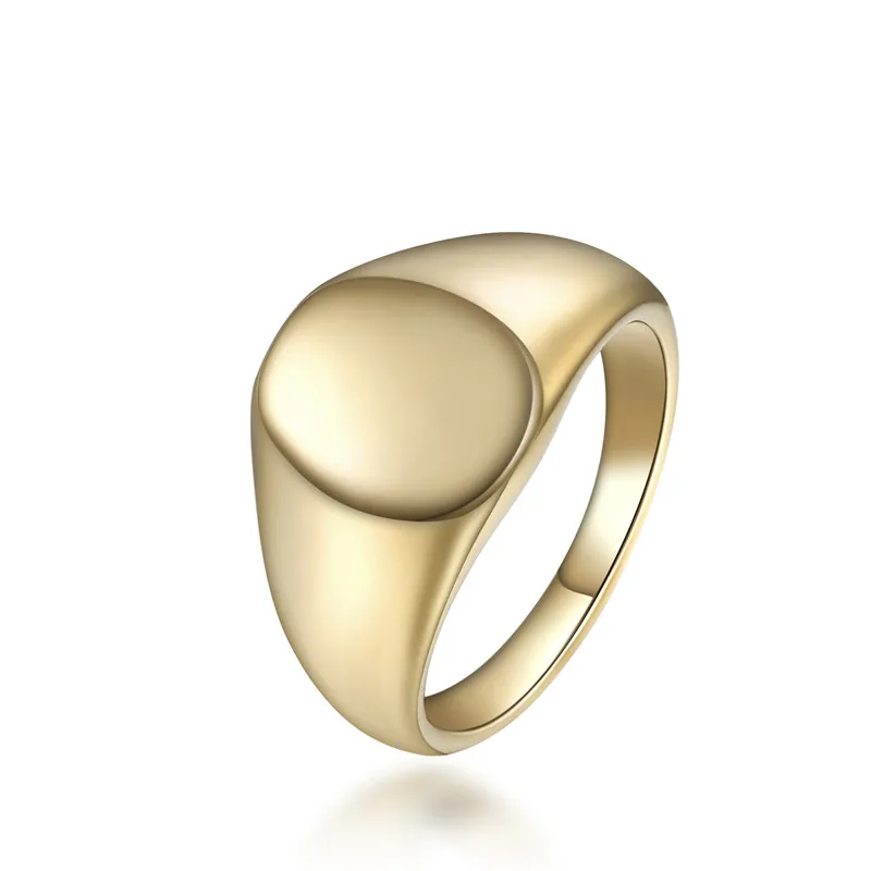 Персонализированная индивидуальная гравировка, имя, слова, кольцо, нержавеющая сталь, женское перстень, кольца для семьи, Женское Обручальное Кольцо - Цвет основного камня: GOLD COLOR