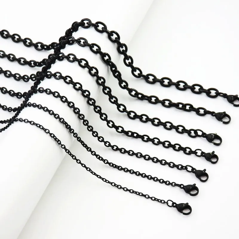 Ожерелье цепочка из нержавеющей стали 40 90 см 2/2 5/4/4 5/6 мм|fashion jewelry|jewelry fashionsteel jewelry |