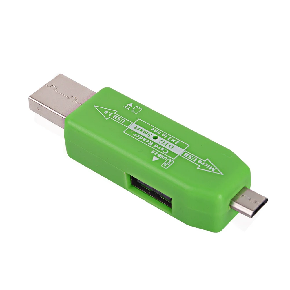 Новый OTG Card Reader USB 2,0 хаб мини-usb карта памяти TF карты адаптер считывателя высокое качество соединения комплект для ПК Android мобильного