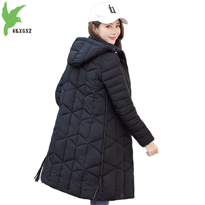 

2018 Winter cotton jacket for women parkas Thick warm students coat Plus size hoodies tops female Slim long parkas OKXGNZ 2151
