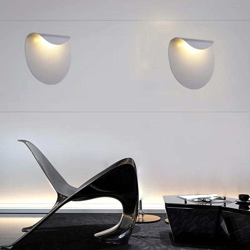 Minimalism LED Wall Mounted Lamp Painted Metal Round Iron LED Wall Light Contemporary Modern Wall sconce Lamp Bedside Light Study Room  (4)
