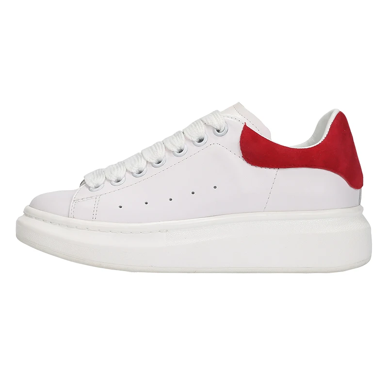 

Woman Leather Sneaker Plus Size 42 Genuine Leather Woman Sneaker Mixed Color White Casual Shoes 2019 New Spring Platform