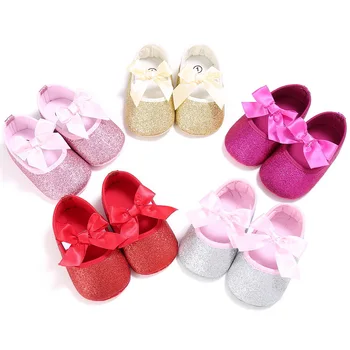 

Sweet Candy Color Mary Jane Big Bow Dance Shoes Ballerina Dress Pram Crib Baby Girl Newborn Shoes Spring Summer free shipping