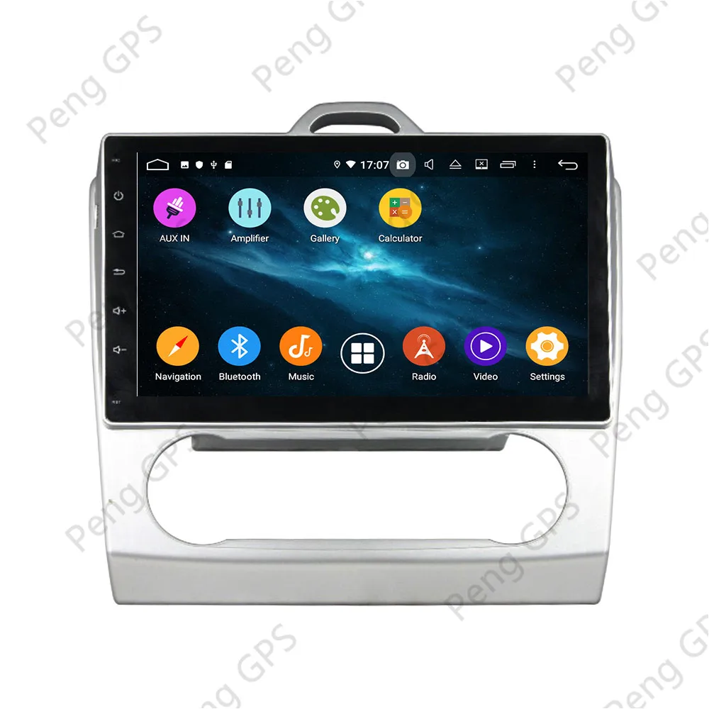 Excellent 10.1" 4G+64G car radio multimedia Android9.0 dsp  For Ford focus 2007 2008 -2011 navigation multimedia stereo automatic Headunit 1