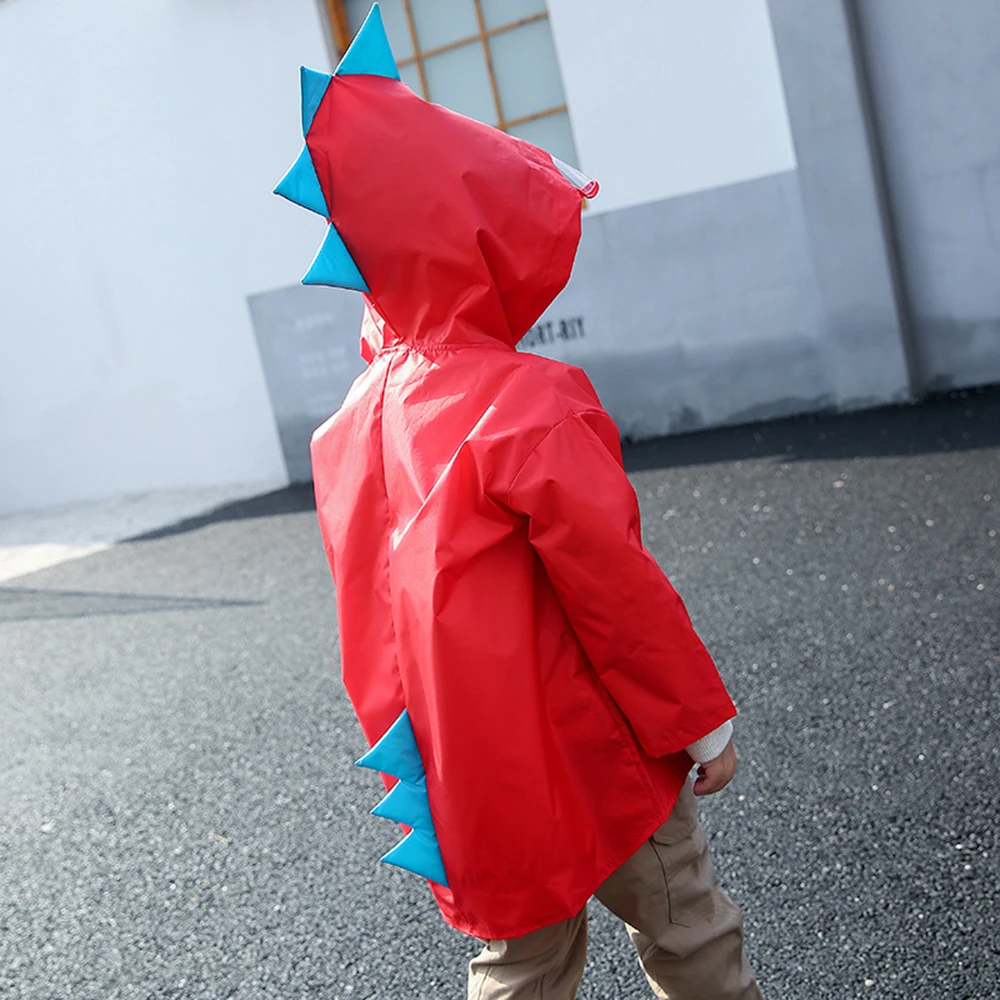 Детский плащ-дождевик из полиэстера с милым динозавром; водонепроницаемый плащ-дождевик; непромокаемое пончо для мальчиков и девочек; непромокаемая куртка для детей