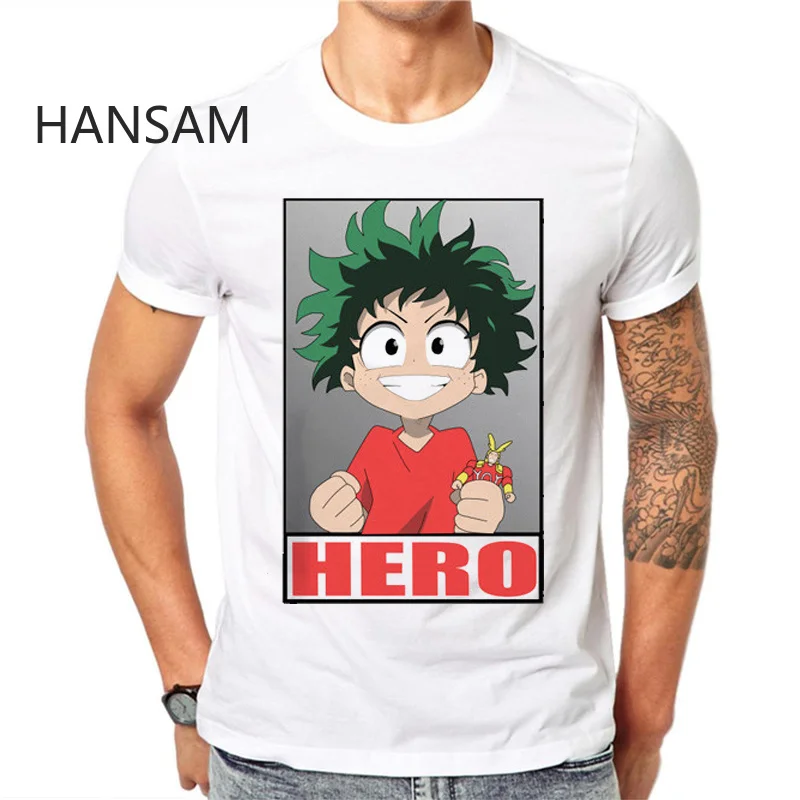 Новый Boku No Hero Academia футболка мой герой Аниме Мужская мужская забавная 3XL|Футболки| |