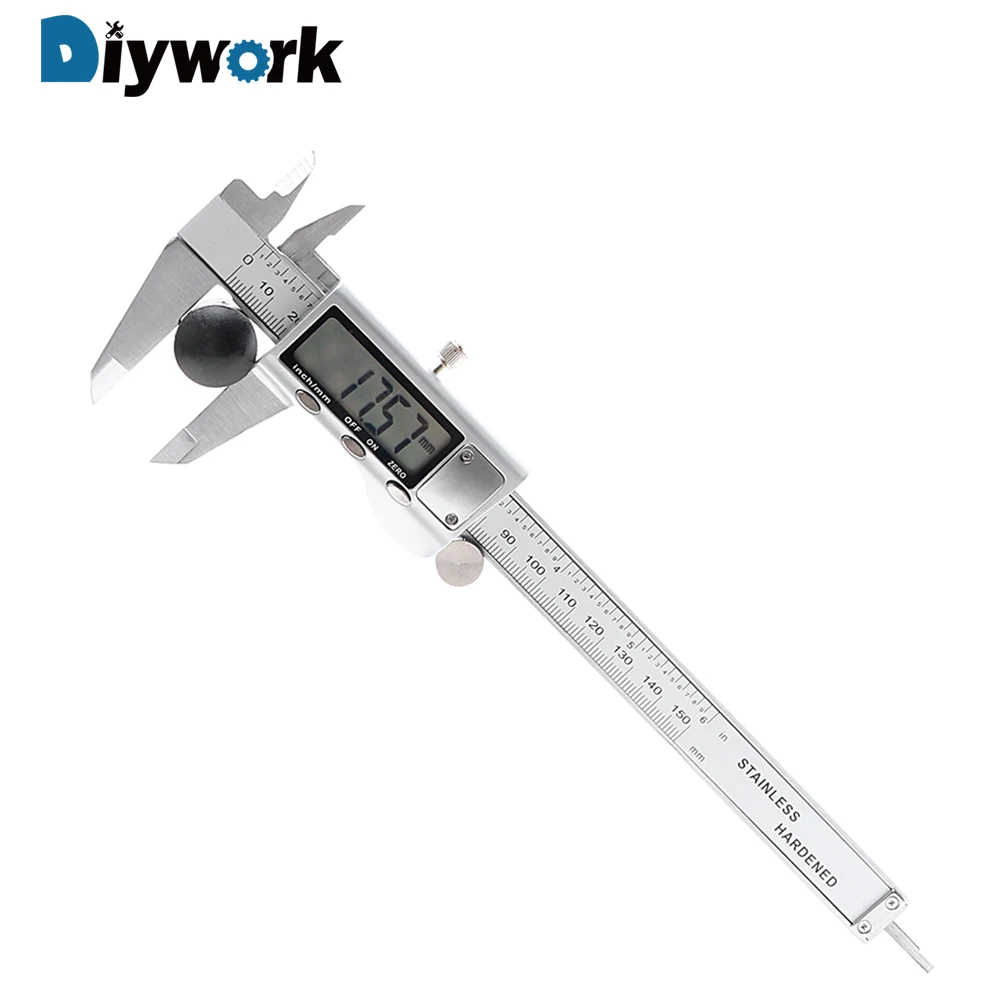 DIYWORK 150 мм ЖК электронный цифровой дисплей суппорт 6 дюймов штангенциркуль