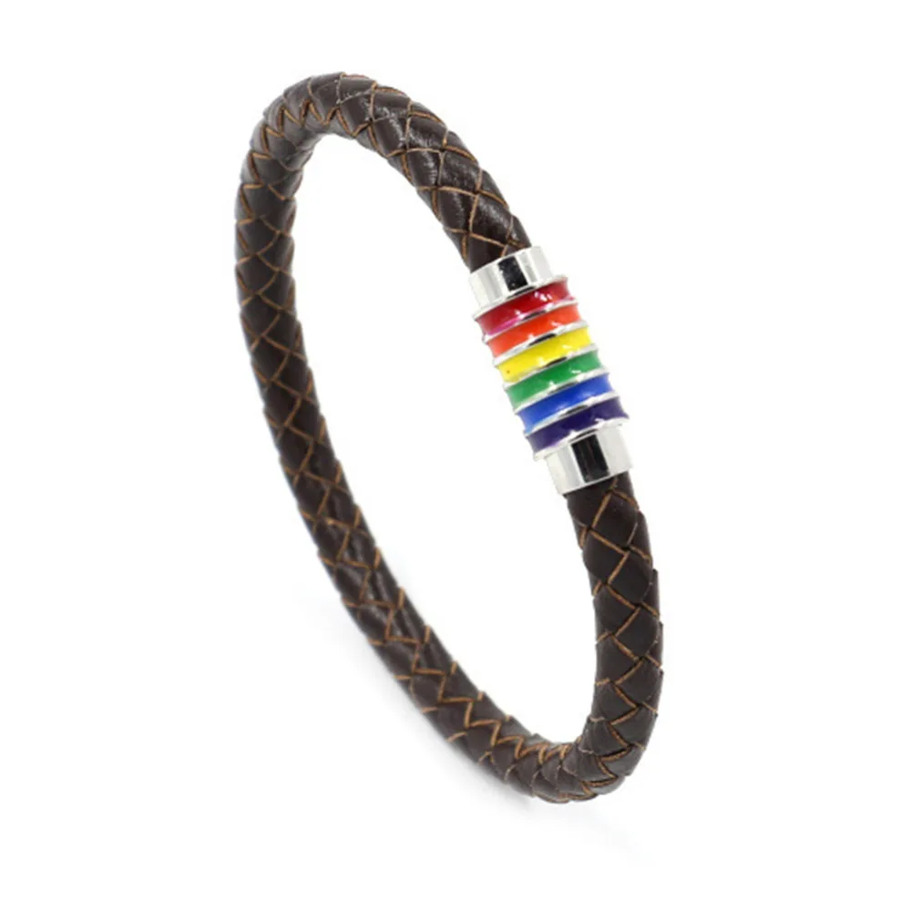 New Design Black 100 Authentic Brown Leather Bracelet Men Women