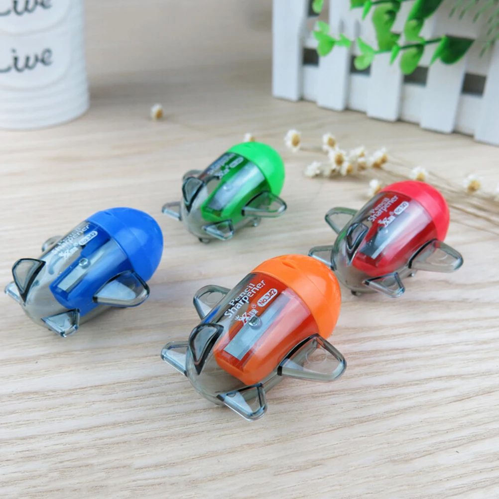 Mini Candy Color Pencil Sharpener Aircraft Airplane Shape Mechanical