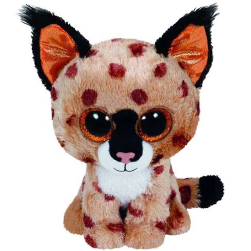 

Ty Beanie 6" 15cm Buckwheat the Lynx Plush Regular Soft Big-eyed Stuffed Animal Wild Cat Collection Doll Toy