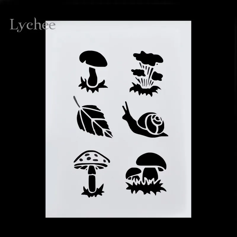 Lychee DIY Layering трафареты маскировки спрей шаблон для рисования трафареты лазерная резка рельефное тиснение для скрапбукинга инструмент карта Улитка гриб
