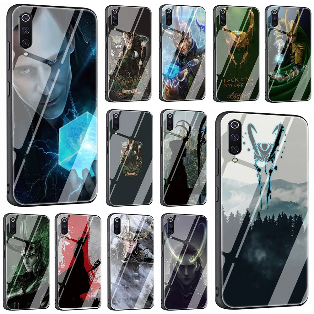 

Marvel The Avengers Hero Loki Thor Tempered Glass Phone Cover Case For Xiaomi Mi 8 9 Redmi 4X 6A Note 5 6 7 Pro Pocophone F1