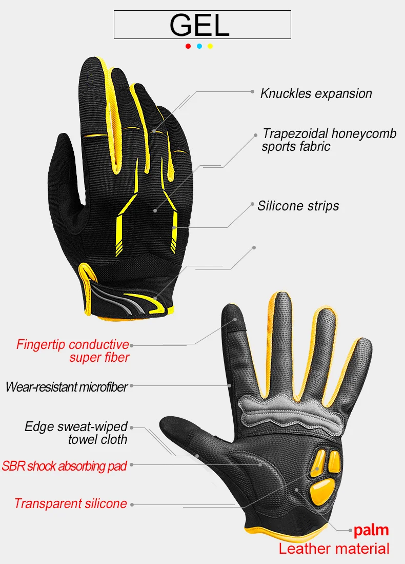 Зимние перчатки для езды на велосипеде с сенсорным экраном, гелевые велосипедные перчатки, спортивные противоударные MTB дорожные мужские и женские велосипедные перчатки 4