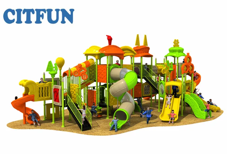 

New Style Sports Series Kids Slip and Slides for Amusement Park Top Plaza, Children's playground outdoor Equipment OP18H-018A