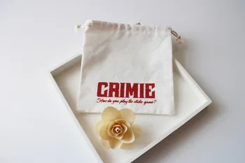 

Customized silk screen printing Logo cotton gift Bags Jewelry gift pouch Free Shipping