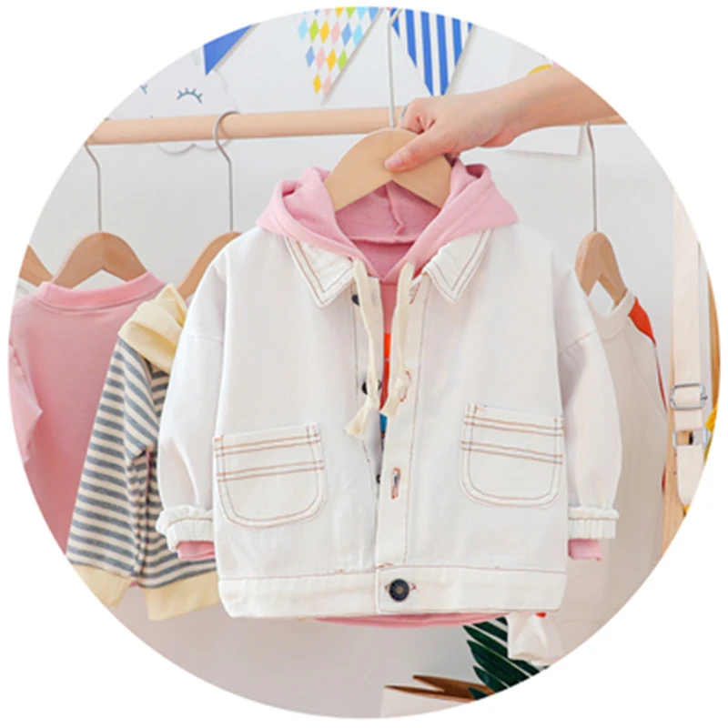 infant white denim jacket
