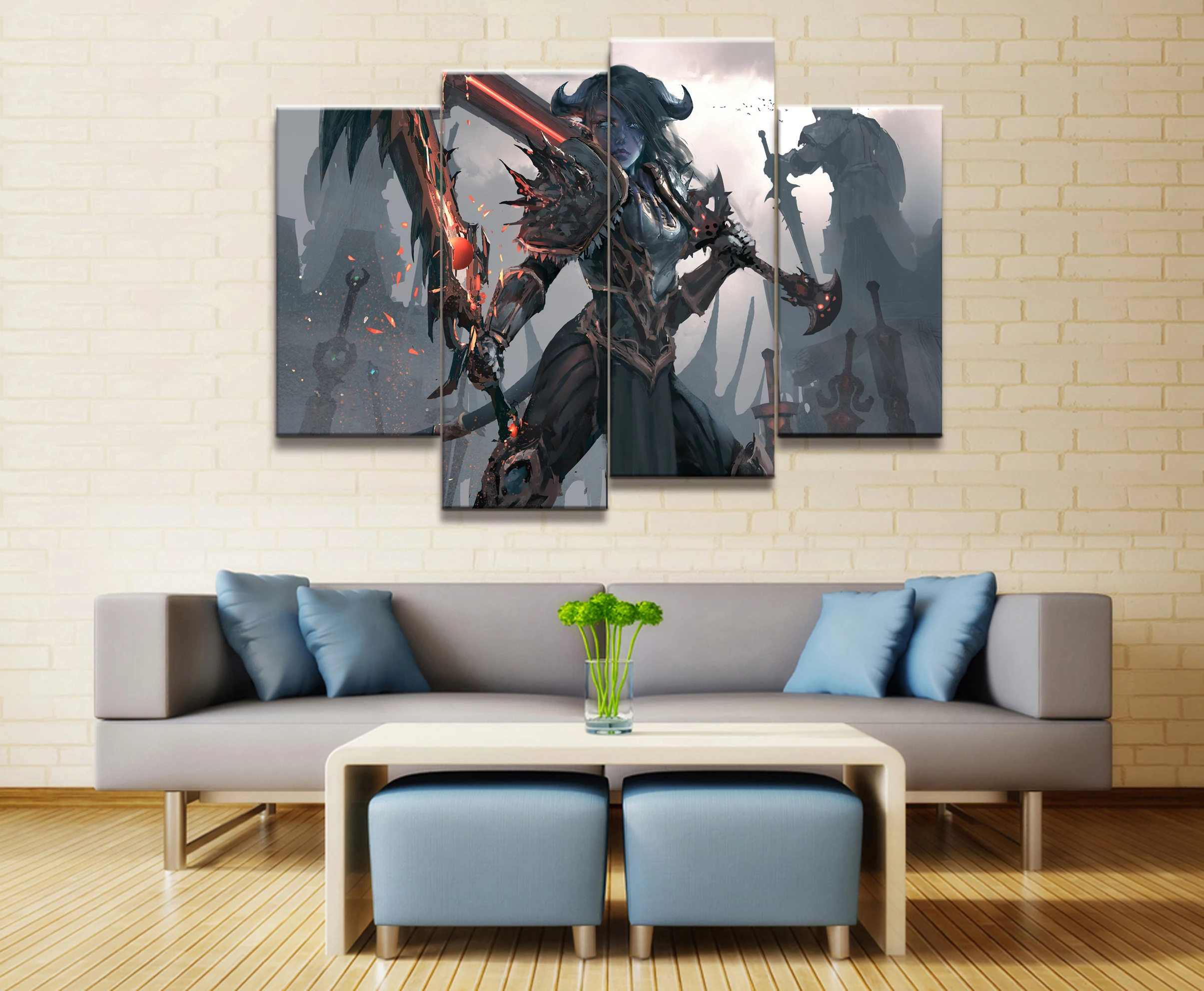 4 Panel My hero Academy Anime poster Canvas Printed Painting For Living Room Wall Art Decor Picture Artworks Poster