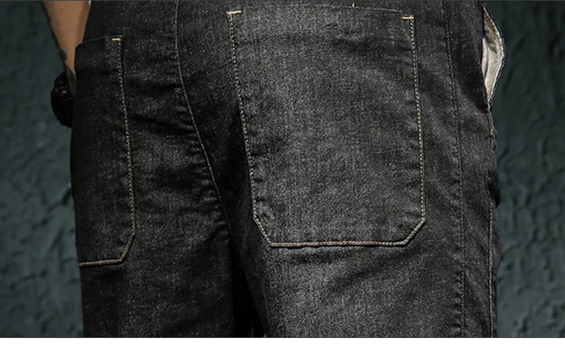 Knee Man Shorts Bermuda Jean Breeches Men  (20)