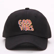 2017 new men women Good Vibes Dad Hat Embroidered Baseball Cap Curved Bill 100% Cotton Casquette Brand Bone Fashion Hats