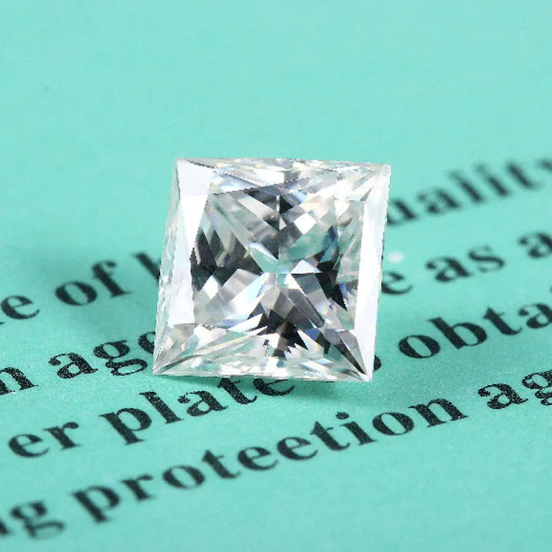 

TransGems 5mm*5mm F Color Princess cut Moissanite Diamond Loose Stone