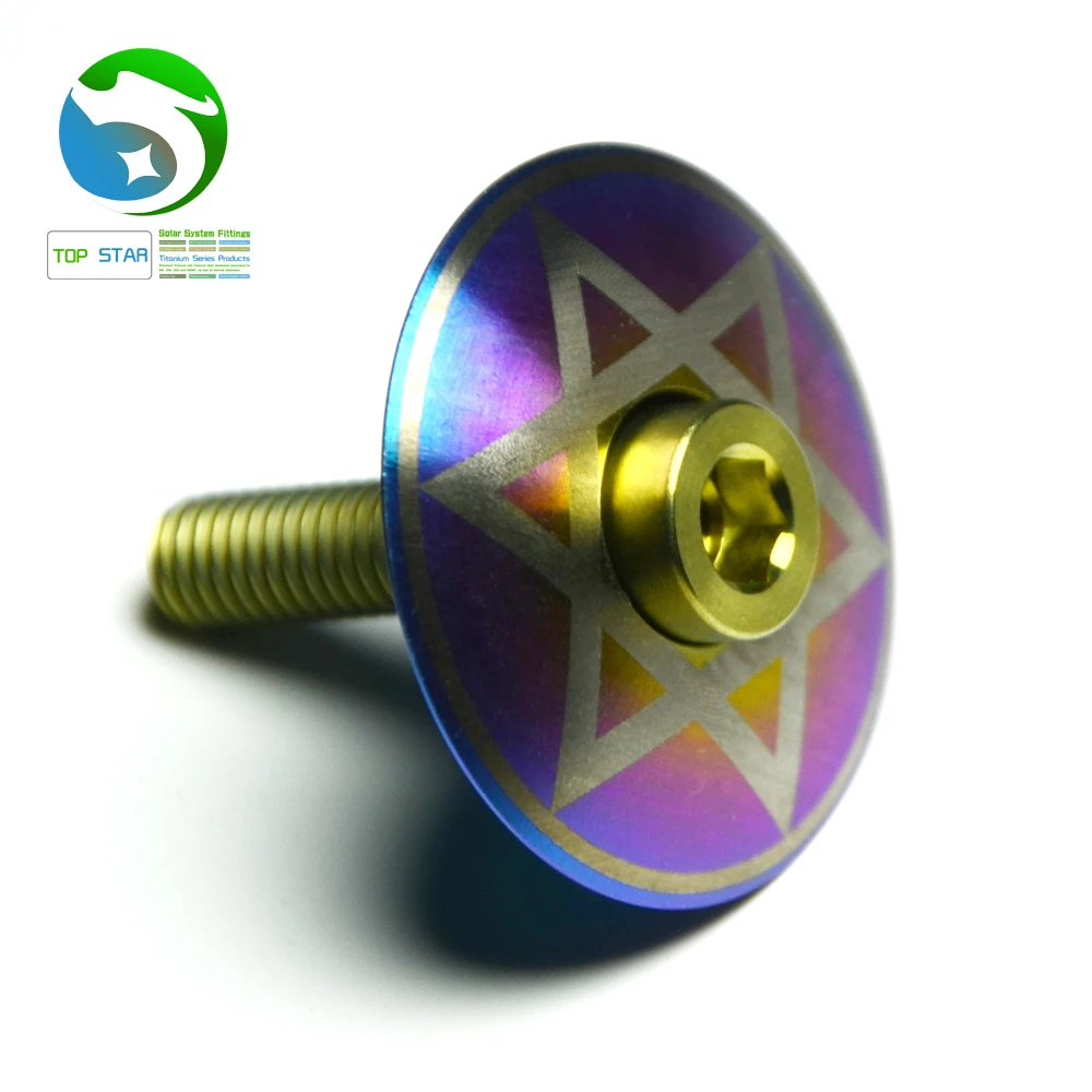 Titanium Bicycle Headset Top Cap Road Bike Headset Cap Bike Accessory