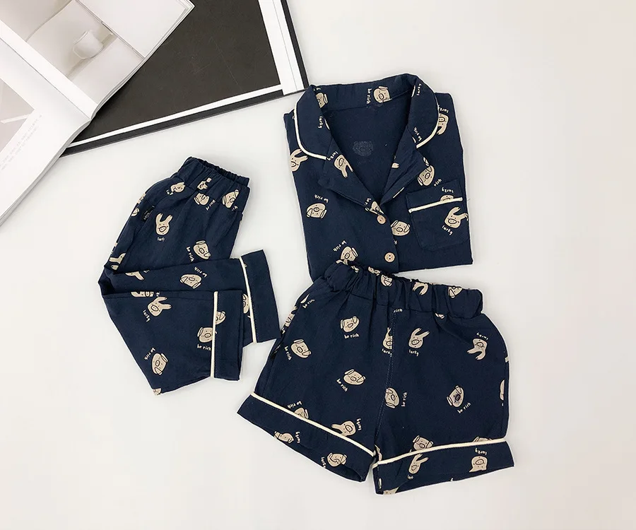 Boys Pyjamas Summer Luxury Brand High Quality Family Matching Pajamas Christmas Clothes Sleepwear Mommy and Me Family Look Suit