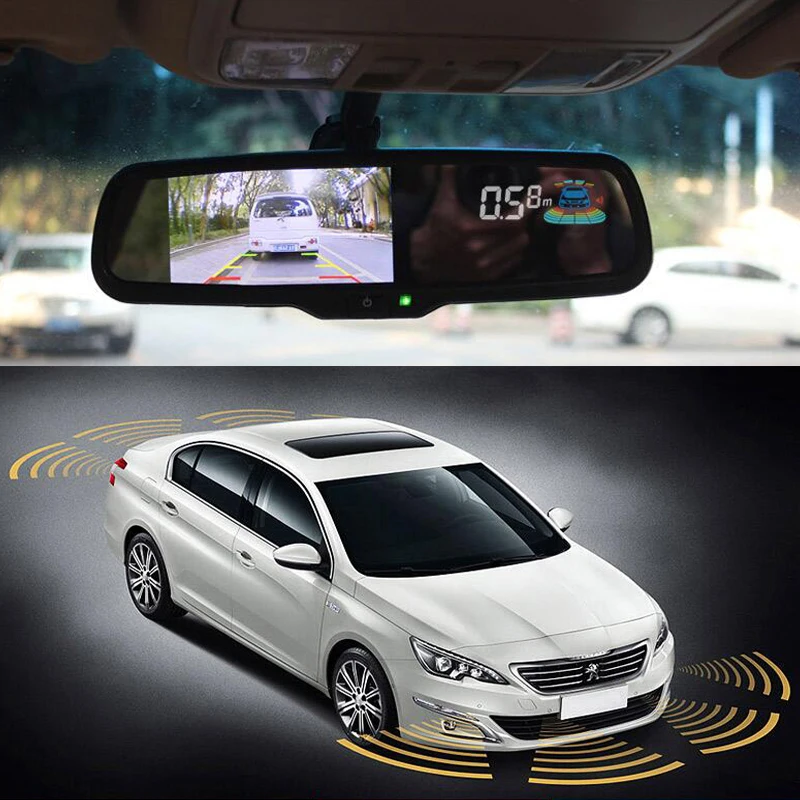  Car DVR Detector Camera Review Mirror DVR Digital Video Recorder Auto Camcorder Dash Cam FHD 1080P 