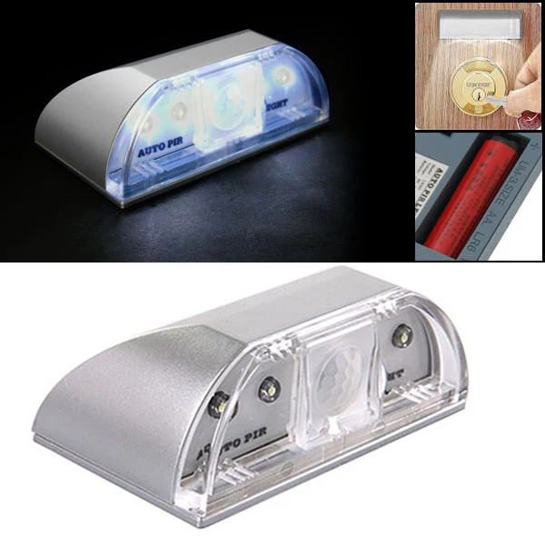  4 LED Beads Auto PIR Infrared Detection Motion Sensor Home Door Stairway LED Lamp Night Light For B - 32881740662