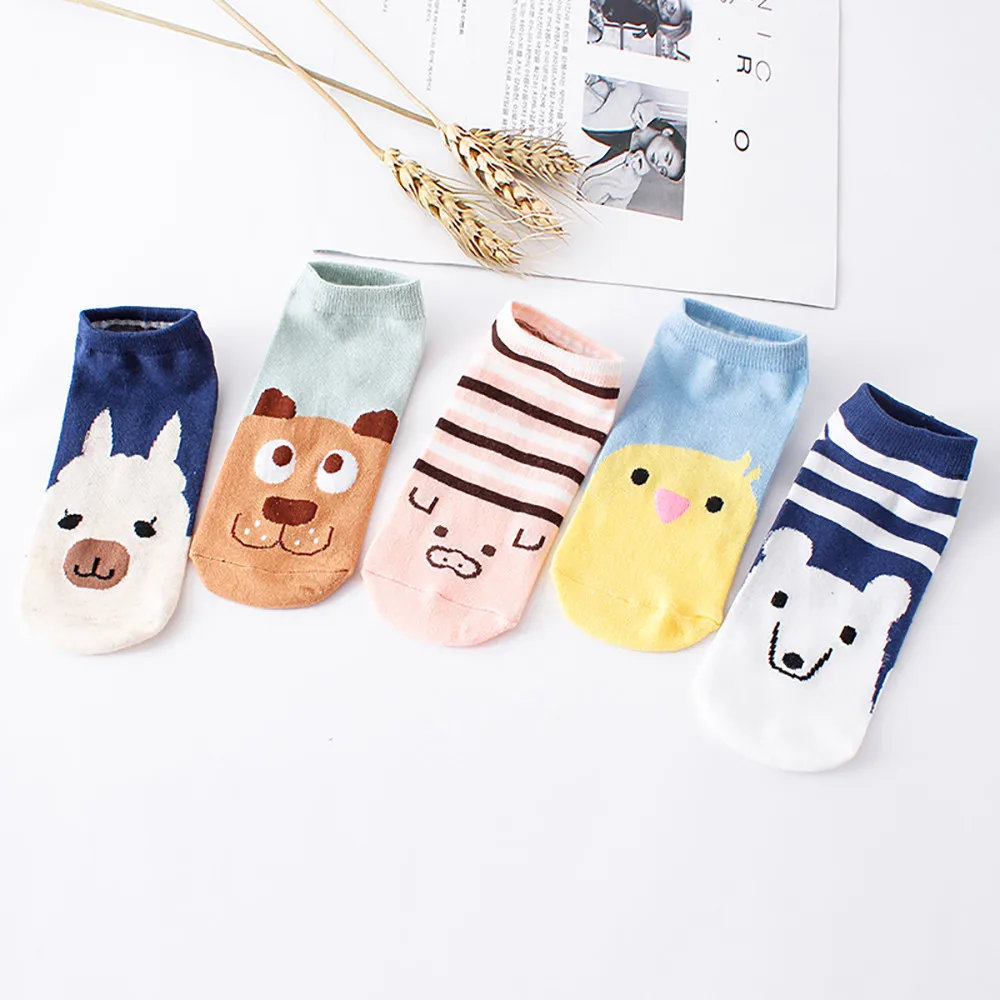 

Men's Socks Unisex Couples Cotton Socks Short Socks Cartoon Cute Animal Socks 2019 Hot sale calceines Mujer c