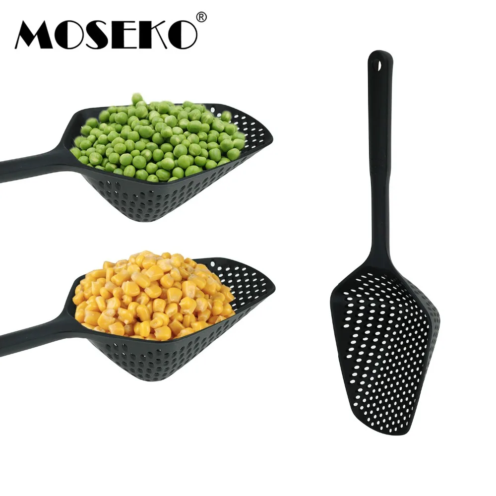 

MOSEKO 1PC Nylon Strainer Scoop Colander Drain Veggies Water Scoop Gadget Leaking Shovel Cooking Tools Kitchen Accessories