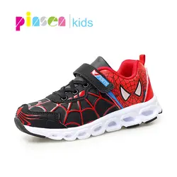 PINSEN 2019 Весна человек паук детская обувь для мальчиков из искусственной кожи удобные спортивные детская обувь для мальчиков Спортивная