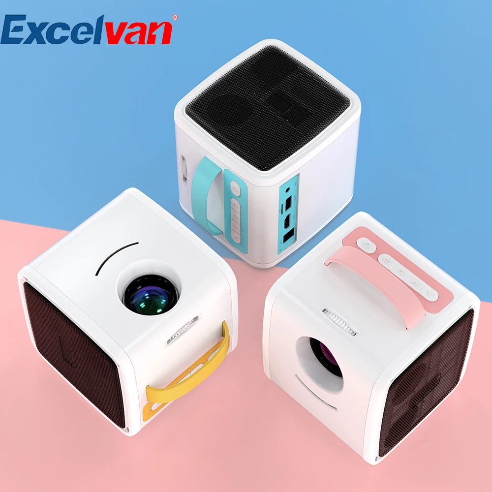 

Excelvan Q2 MINI Projector 700 Lumens Children Education Children's gift Parent-child Portable Projector Mini LED TV Home Beamer