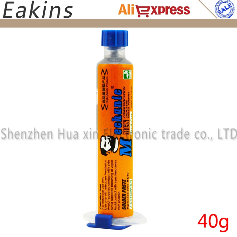 MECHANIC Low temperature Lead-free BGA Solder Flux Paste Soldering Tin Cream SMT Solder Paste 40g Sn42/Bi58 For PCB IC SMT BGA MECHANIC Low temperature Lead-free BGA Solder Flux Paste Soldering Tin Cream SMT Solder Paste 40g Sn42/Bi58 For PCB IC SMT BGA