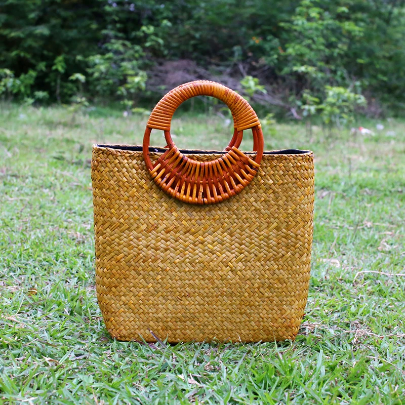 Handmade straw weaving bag retro national wind grass woven handmade