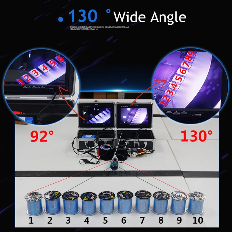 Erchang 30 м 7 ''1000TVL подводный Камера для рыбалки видео Камера Рыболокаторы подледной рыбалки 12 шт. инфракрасная лампа